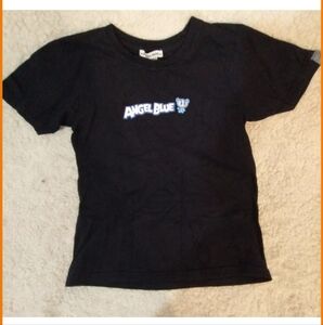 Black Angel Blue Brand Logo T-Shirt, Top Size 150cm